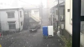 Tokyo Extreme hail, thunder, & flash flooding 18 July 2017
