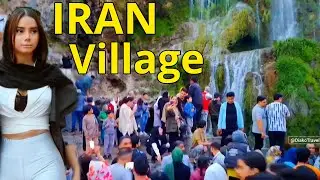 Village life in Iran 🇮🇷 Niasar Village and Waterfall in Kashanایران