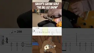 Sassy&rsquo;s Guitar Solo (Guitar Cover with TABS) | clip from &lsquo;The Big Lez Show&rsquo; CHOOMAH ISLAND 3