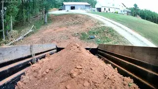 Hauling Dirt in the Dump Trailer and Building a Slope off the Driveway