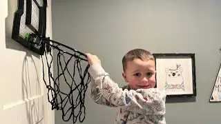 Best nerf basketball players in the world! #trickshots  #boydad 