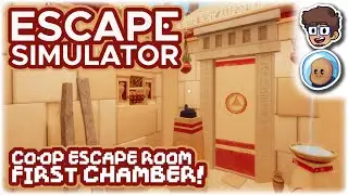 CO-OP ESCAPE ROOM, THE FIRST CHAMBER!! | Let's Play Escape Simulator | ft. @orbitalpotato