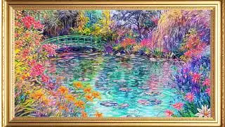 Claude Monet Animated TV Art Screensaver |  5 Hours of Peaceful Piano |  Impressionism ART for TV