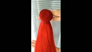 remy Hair !!!Red Bundles With Closure
