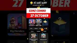 Gemz Daily Combo Today 27 October | Daily Combo Today #gemz #combo #airdrop