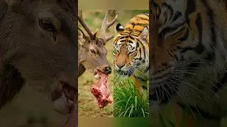 Nature का उल्टा खेल! शाकाहारी बना मांसाहारी #facts #unknown #tiger #deer #zebra #lion #meat #fish