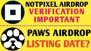 Not Pixel Airdrop Wallet Verification | Notpixel New Update| Paws Airdrop Listing Date | Paws Update