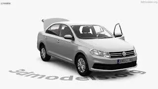 Volkswagen Santana sedan with HQ interior 2024 3D model by 3DModels.org