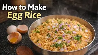 How to make egg 🥚 rice at home streetstyle #streetstyle 