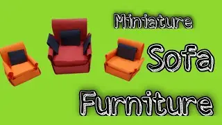 Mini paper sofa craft|| School craft||DIY sofa furniture