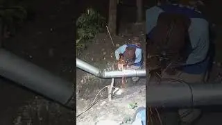 Proses pemasangan jembatan pipa PDAM #bojonegoro
