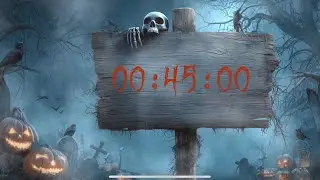 45 MINUTE TIMER with Alarm | Haunted Halloween Deep Work &bull; Spooky Study
