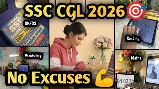 SSC CGL 2026🎯 | Daily Study Vlog 📚| No Excuses 💪 #ssc