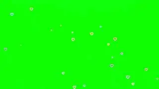 Animated Neon Heart Symbol Large Green Screen for Technology Background