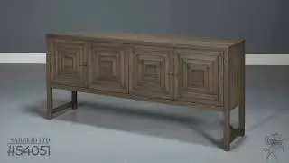 Dice Brown 4 Door Sideboard from Sarreid