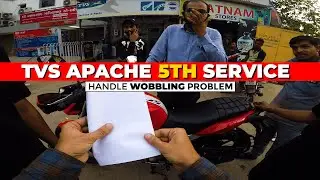 TVS Apache 160 4V BS6 5th FREE SERVICE  | HANDLE WOBBLING PROBLEM | LAST FREE SERVICE
