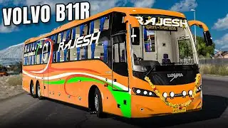 Bangalore to Hyderabad | Rajesh Travels Volvo B11R Prakash Celeste Bus Drive | ETS2 | YUVI PLAYZ