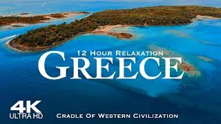 GREECE 🇬🇷 &Epsilon;&lambda;&lambda;ά&delta;&alpha; 4K Drone Aerial | 12 Hour Relaxation Film & Ambient Piano | Landscape & Nature