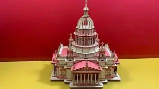 DIY Craft Instruction 3D Puzzle Woodcraft Construction Kit ISSA KIEV'S CATHEDRAL