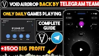 Void new mining airdrop | Void Back by telegram & not coin | +$500 profit New crypto airdrop