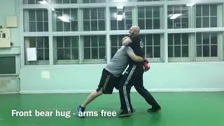 Urban Kombat Krav Maga Technique Review P4: Front bearhug arms free