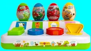 LEARN COLORS With Play2Learn POP-UP TOY Surprises SHOPKINS CARS MINIONS MARVEL