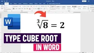 Как набрать кубический корень в Word