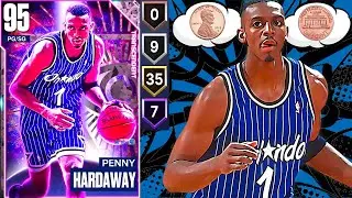 PINK DIAMOND PENNY HARDAWAY GAMEPLAY! IN A LEAGUE OF HIS OWN AT POINT GUARD IN NBA 2K23 MyTEAM!