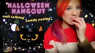 [ASMR] Eating Candy & Halloween Chat | Mouth Sounds, Paper Rustling