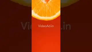 Orange slice on an orange background stock footage video advertising template for social media.