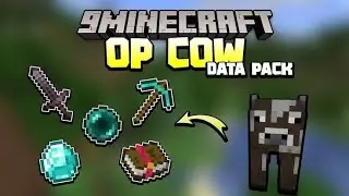 Minecraft but milking cow gives op items addon | Super op cow mod for minecraft |