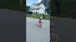 Finally made it without training wheels #FYP #Kids #Bikes