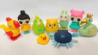 5 Minutes ASMR of Moving Toys 🦄🦜🐣 Chicken, Parrot, Duck, Crab, & Flamingo | No Talking