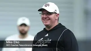 Texas A&M HC Mike Elko previews Arkansas matchup on weekly SEC coaches teleconference
