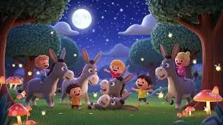 Donkeys and Kids Explore the Forest | Cute Animals for Children