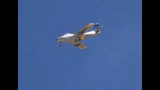 GLOBAL JET CLUB AEROJET SUPER SCALE F-86F 2.3M TURBINE JET MAIDEN flight at Rabbit Lake