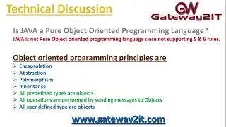 JAVA is not a Pure OOP Language
