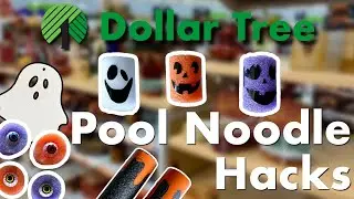 $1 Halloween Pool Noodle Hacks | Easy & Affordable Dollar Tree DIY's for Fall