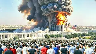 12 minutes ago! The US Capitol building was completely destroyed 💥 Washington turned into hell