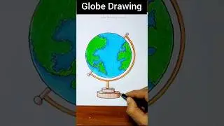 Globe Drawing  #shorts #globedrawing #drawingideas