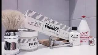 Proraso White Sensitive Shave Line, Razorock Gamechanger 68-p, Old Spice Whitewater Aftershave