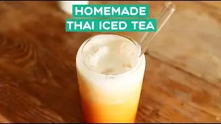 Homemade Thai Iced Tea with Coconut Milk | Creamy, Bold & Naturally Sweetened