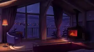 Ş&ouml;mine Ateşi ve Şiddetli Kış ve R&uuml;zgar Sesi - Kar fırtınası sesi uyku i&ccedil;in sesler