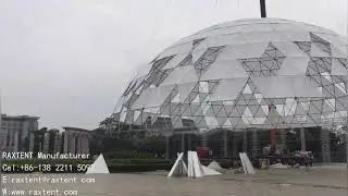 A Big Event！Move Raxtent 35m Massive Dome with Cranes