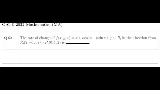 Question on Directional Derivative in GATE 2022 exam