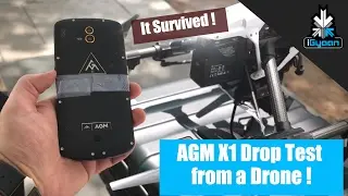 AGM X1 Rugged Phone Drop Test From a Drone