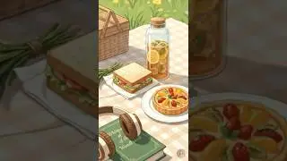🍓☀️ Cozy Solo Picnic Date | Anime Aesthetic Vlog | Peaceful Countryside Ambience🌿✨#4k #anime