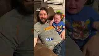 Toddler with Down syndrome meets his baby sister for the first time