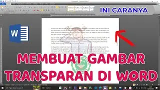 Cara Mudah Membuat Gambar Transparan di Word