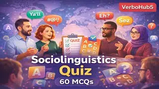 Sociolinguistics Quiz | 60 MCQs | Language and Society | VerboHub5